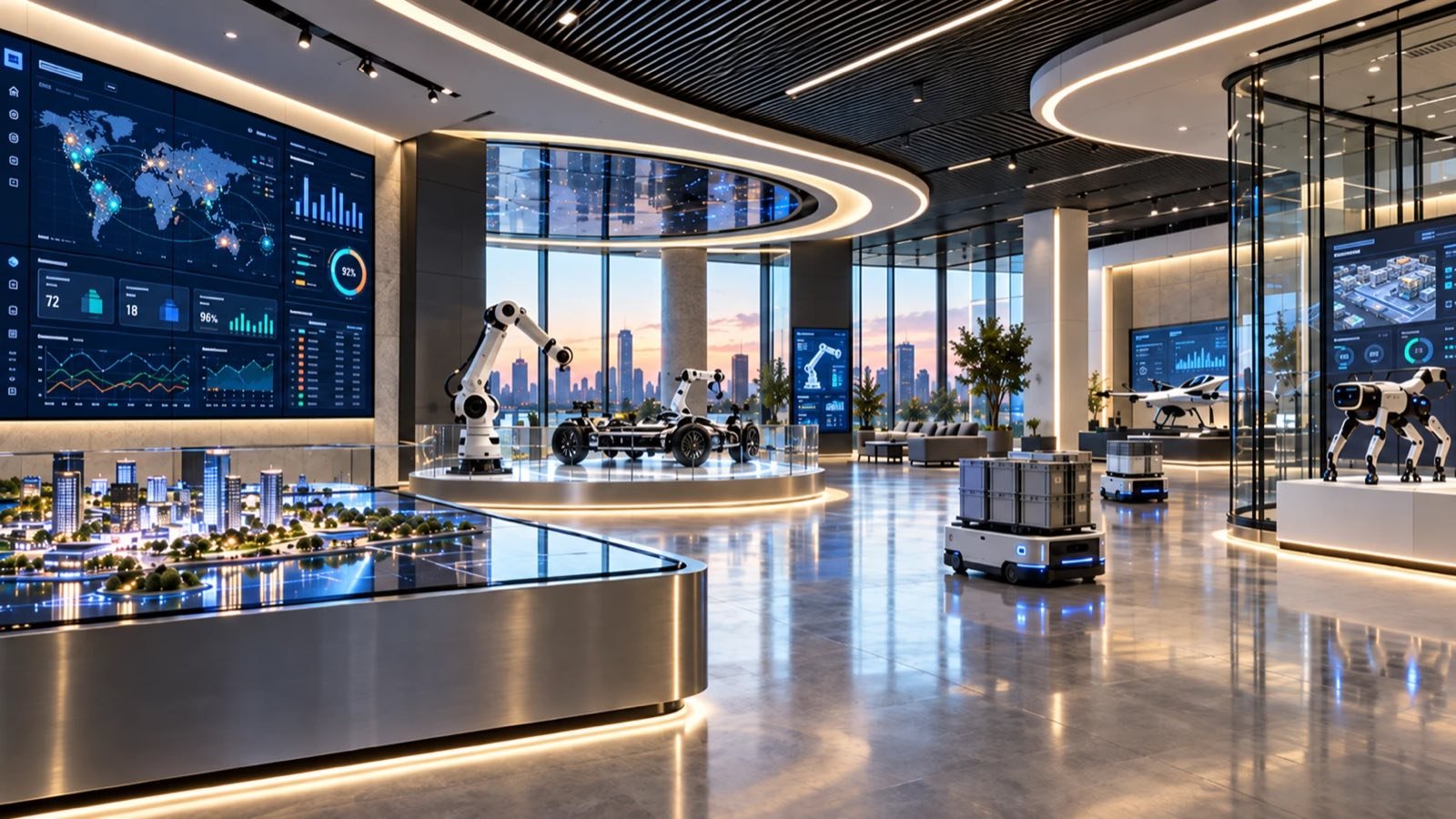 Experience Center by Vitorscape: robotics, autonomous vehicles and live data walls on display